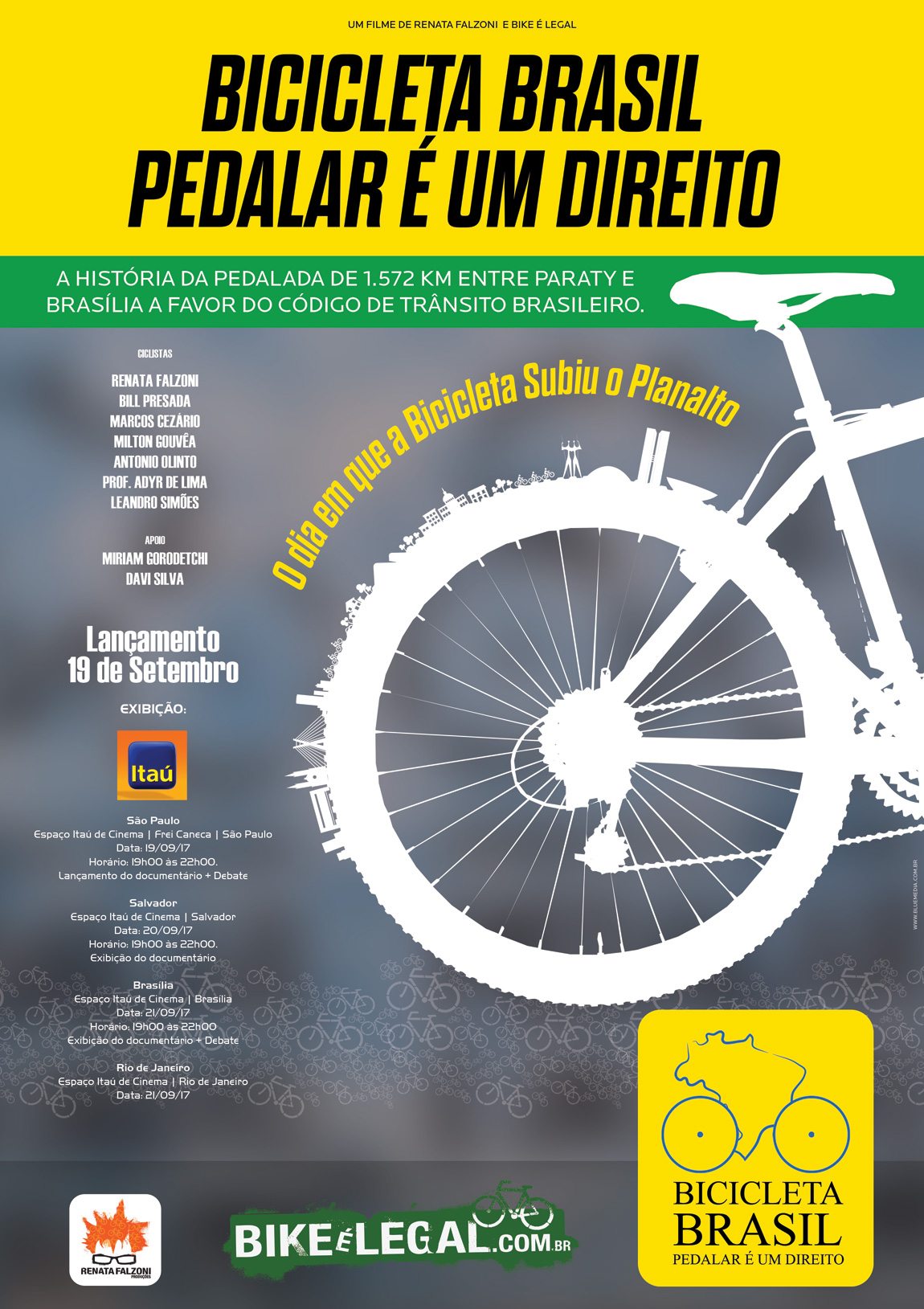 Pôster/Cartaz Bicicleta Brasil